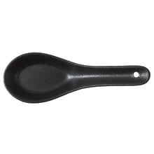 Black Caviar Porcelain Soup Spoons (Set of 12)
